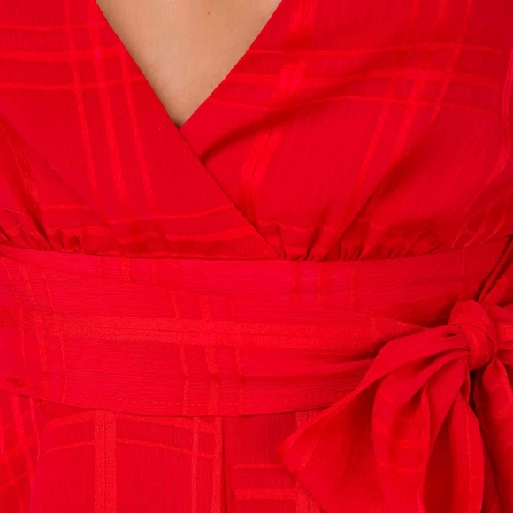 Princess Polly Red Theodora Ruffle Playsuit 6 - Picture 5 of 5